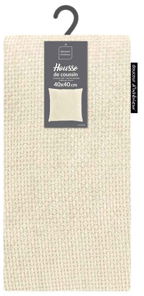 Federa decorativa in ciniglia 40x40 cm Leo – douceur d'intérieur