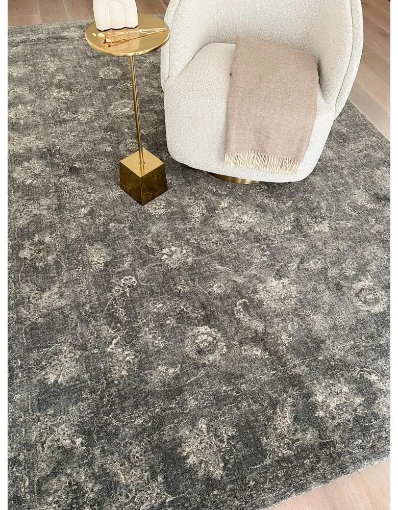 Tappeto in lana grigio 200x300 cm Calisia Vintage Flora - Agnella