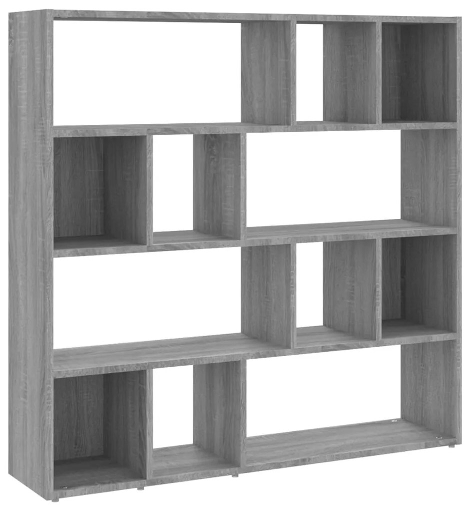 Libreria/divisorio grigio sonoma 105x24x102 cm