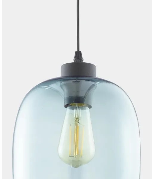 Lampadario a cavo ELIO 1xE27/15W/230V blu