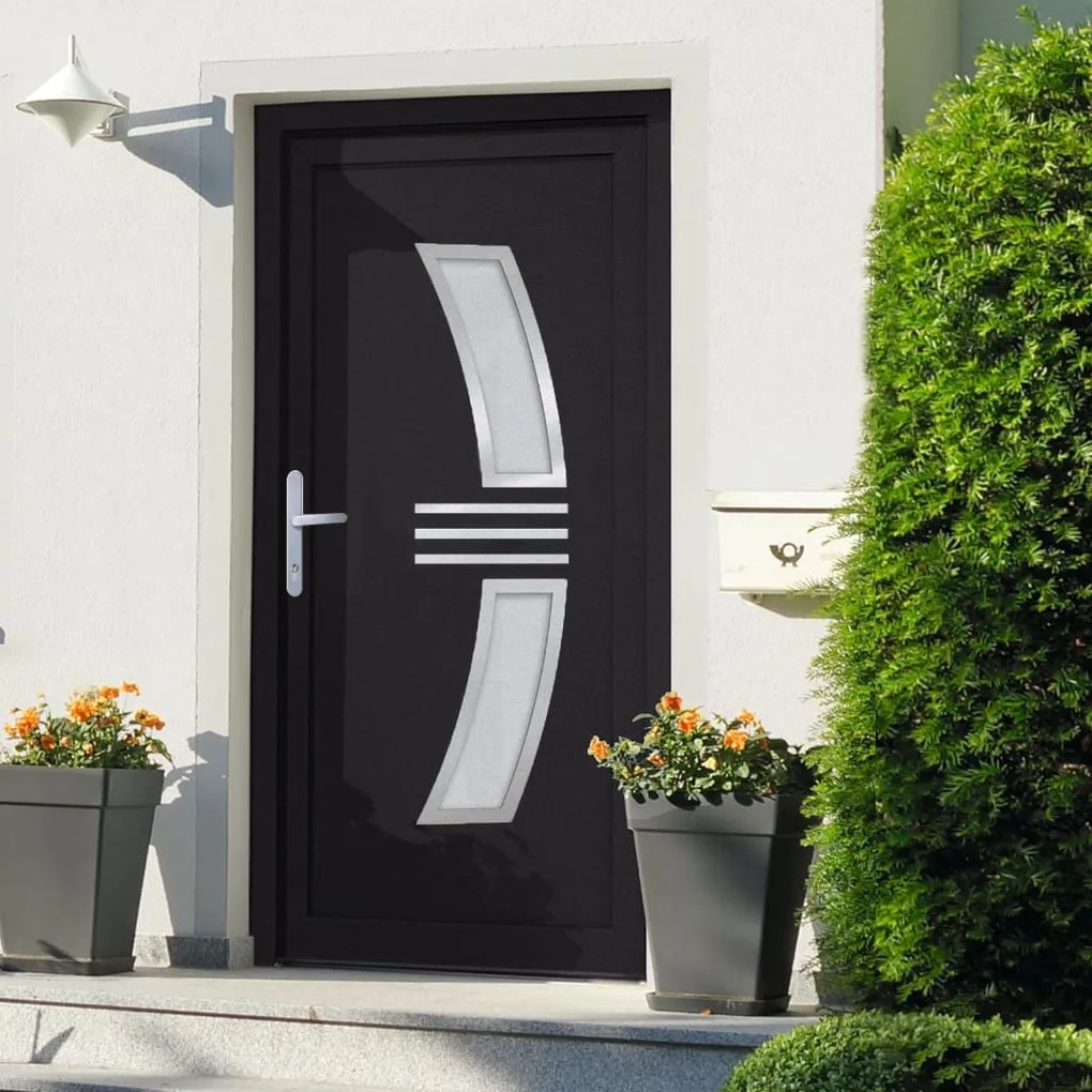 Porta Ingresso Antracite 88x200 Cm İn Pvc /
