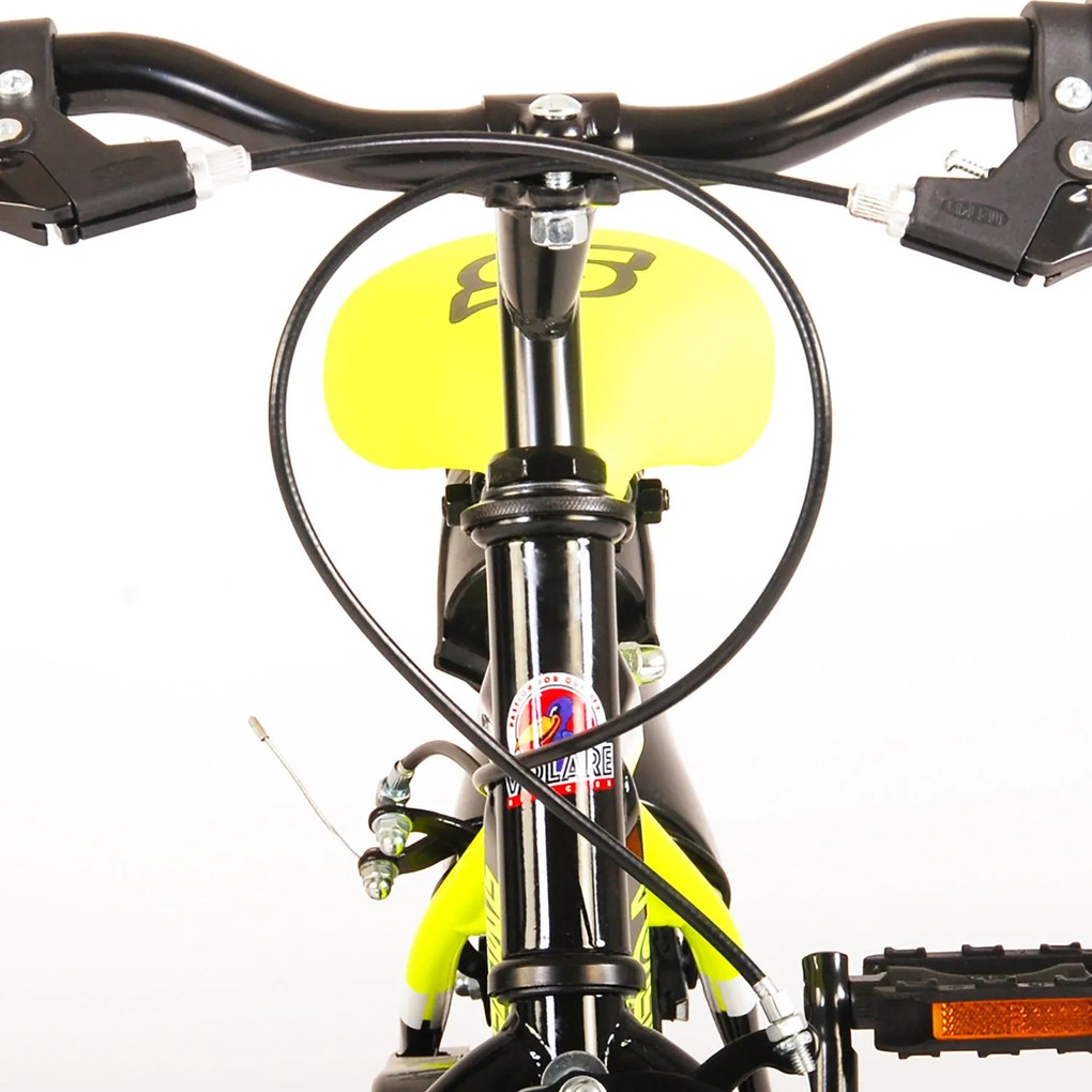 Bicicletta per Bambini 16" Stabilizzatori e Freni Caliper Giallo...