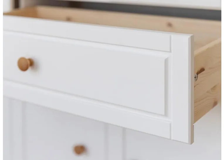 Vetrina legno massello pino due ante bianca naturale shabby