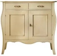 Madia credenza 2 porte 2 cassetti in legno avorio patinato l.105 p.50 h.100