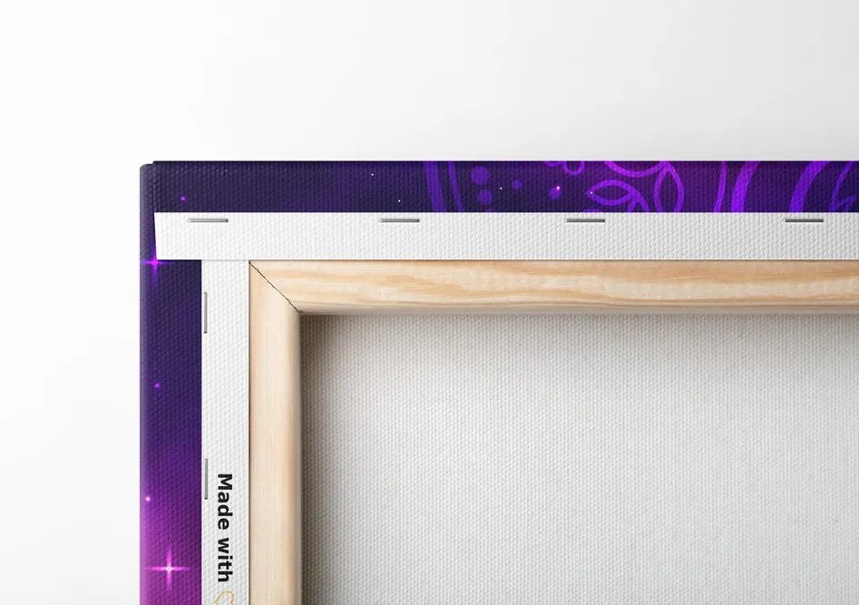 Quadro su tela – Mandala con sfondo galattico