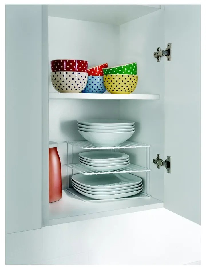 Ripiano aggiuntivo bianco in acciaio 25x25 cm Silos – Metaltex