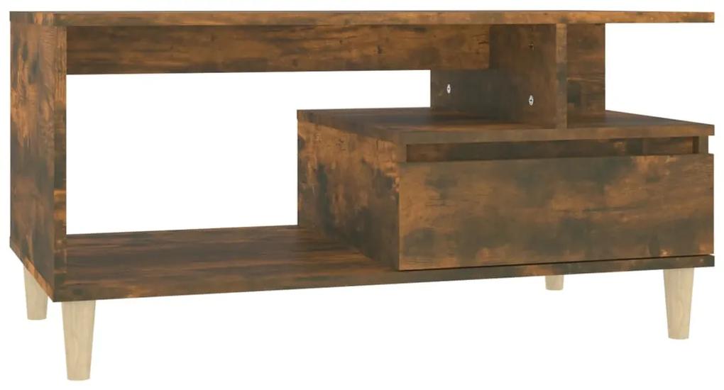 Tavolino da Salotto Rovere Fumo 90x49x45 cm Legno Multistrato