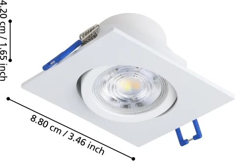 Eglo 902328-SET 3x LED faretti da incasso per soffitto SALICETO LED/6,4W/230V 8,8x8,8cm bianco