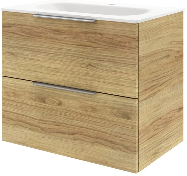 Mobile da bagno sotto lavabo SENSEA Neo lucido L 75 x H 64 x P 48 cm 2 cassetti, lavabo non incluso