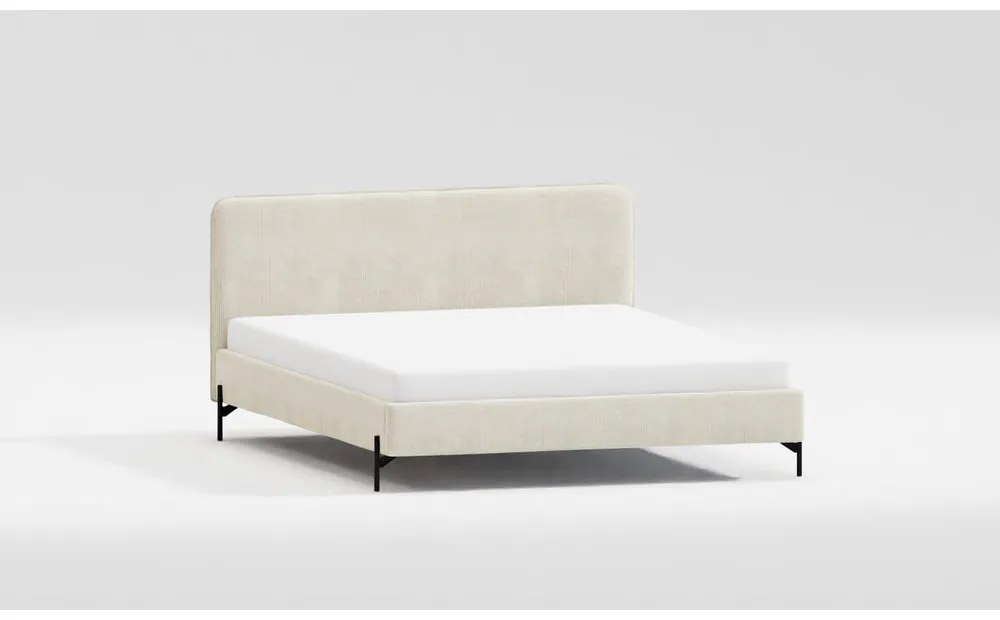 Letto matrimoniale imbottito beige con griglia 200x200 cm Barker - Ropez