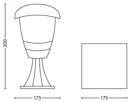 Philips 15382/30/16 - Lampada da giardino MYGARDEN CREEK 1xE27/60W/230V