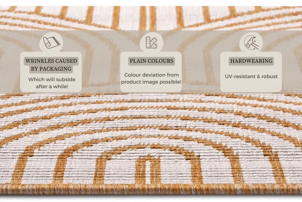 Tappeto per esterni giallo ocra 160x230 cm Pangli Ochre - Hanse Home