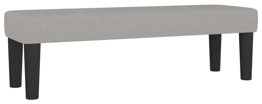 Panca grigio chiaro 100x30x30 cm in tessuto