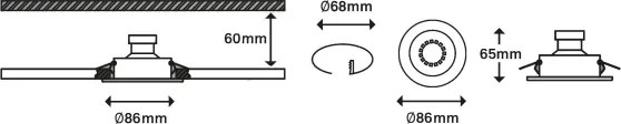 Briloner 7182-032-SET 3xLED luce da bagno dimmerabile 1xGU10/5W/230V IP23
