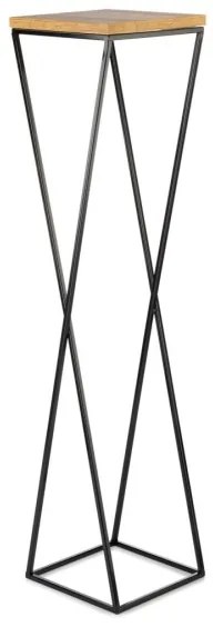 Portafiori LOFT 100x24 cm nero/marrone