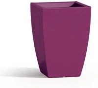 Vaso Parodia Resina Quadrato Viola H50 33x33Cm