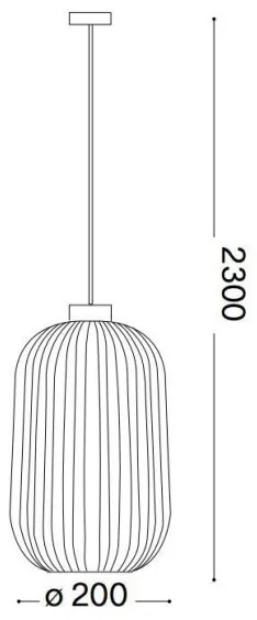 Ideal Lux - Lampadario a sospensione con filo MINT 1xE27/60W/230V diametro 20 cm verde