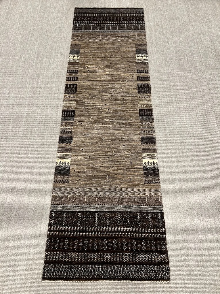 Loribaft Tappeto 290x80 Marrone (Iran) Annodato A Mano