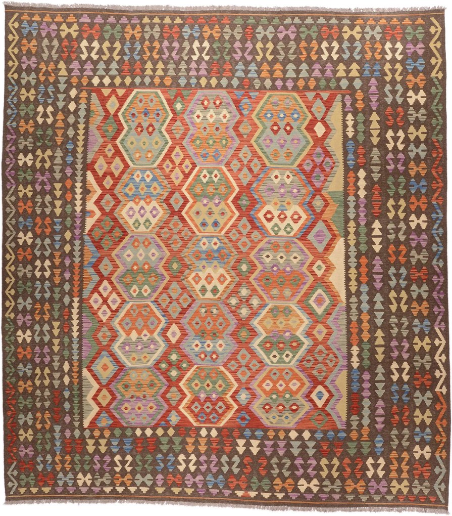 Kilim Tappeto 260 x 290 (Pakistan) Tessuto A Mano