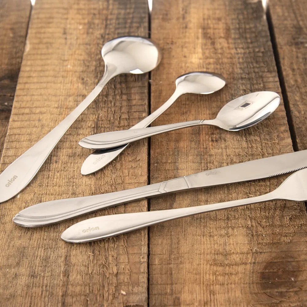 Posate argentate in acciaio inox 24 pz Satin – Orion