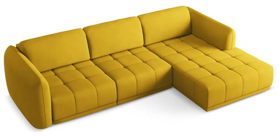 Divano angolare giallo (con penisola a destra) Hoku – Makamii