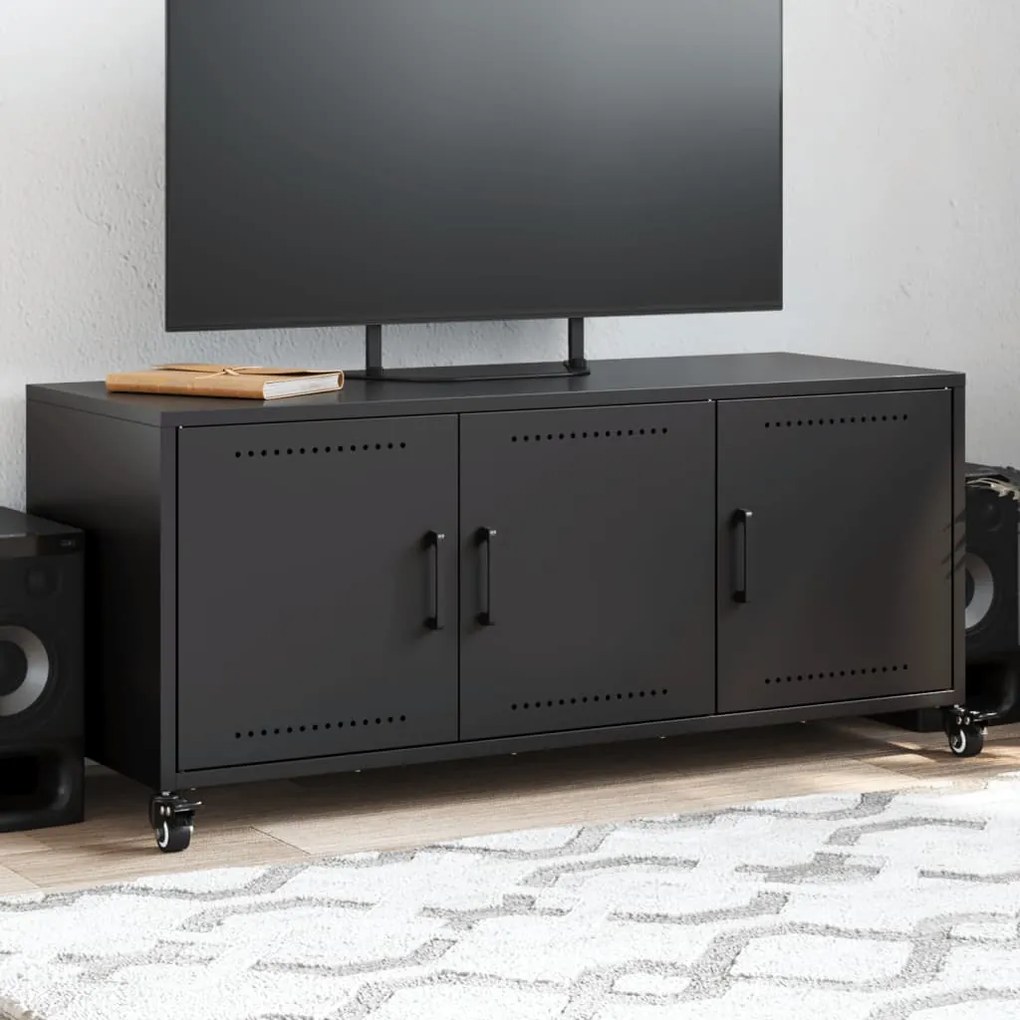 Mobile Tv Nero 100,5x39x43,5 Cm İn Acciaio /