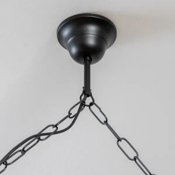 Brilagi - Lampadario a sospensione con catena KOS 6xE27/60W/230V faggio