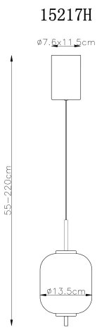 Globo 15217H - Lampadario LED a sospensione con filo EWALD LED/7W/230V