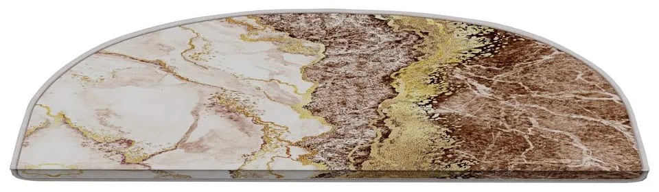 Gradini per scale in colore marrone chiaro-crema in set da 16 pezzi 20x65 cm Golden Marble - Vitaus