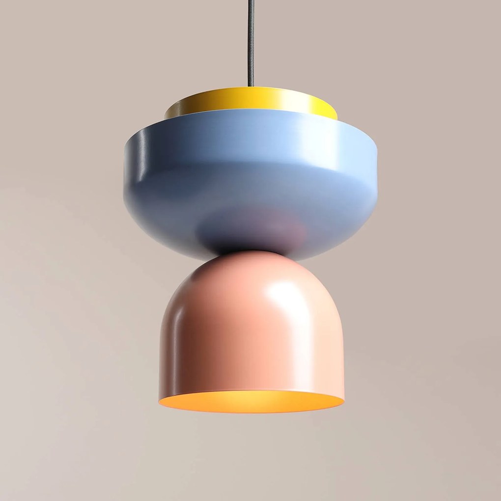 ALDEX Lampada a sospensione Ulia, corallo/blu/giallo