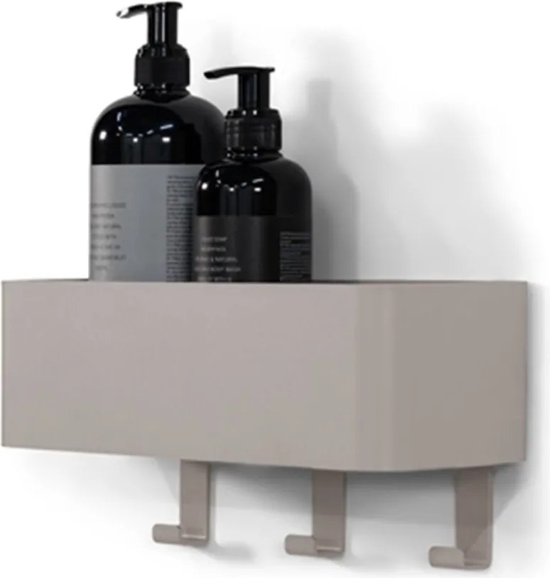 Mensola da bagno da parete grigio tortora in acciaio Multi – Spinder Design