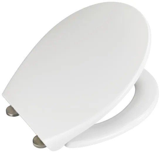 WENKO 22973100-WC sedile WC DELOS 44,5x37,5 cm bianco/argento