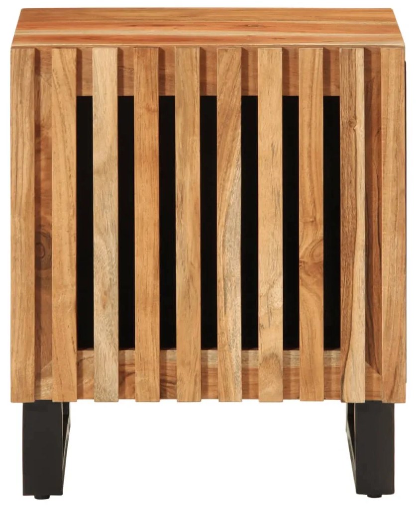 Comodino 40x34x46 cm in legno massello di acacia