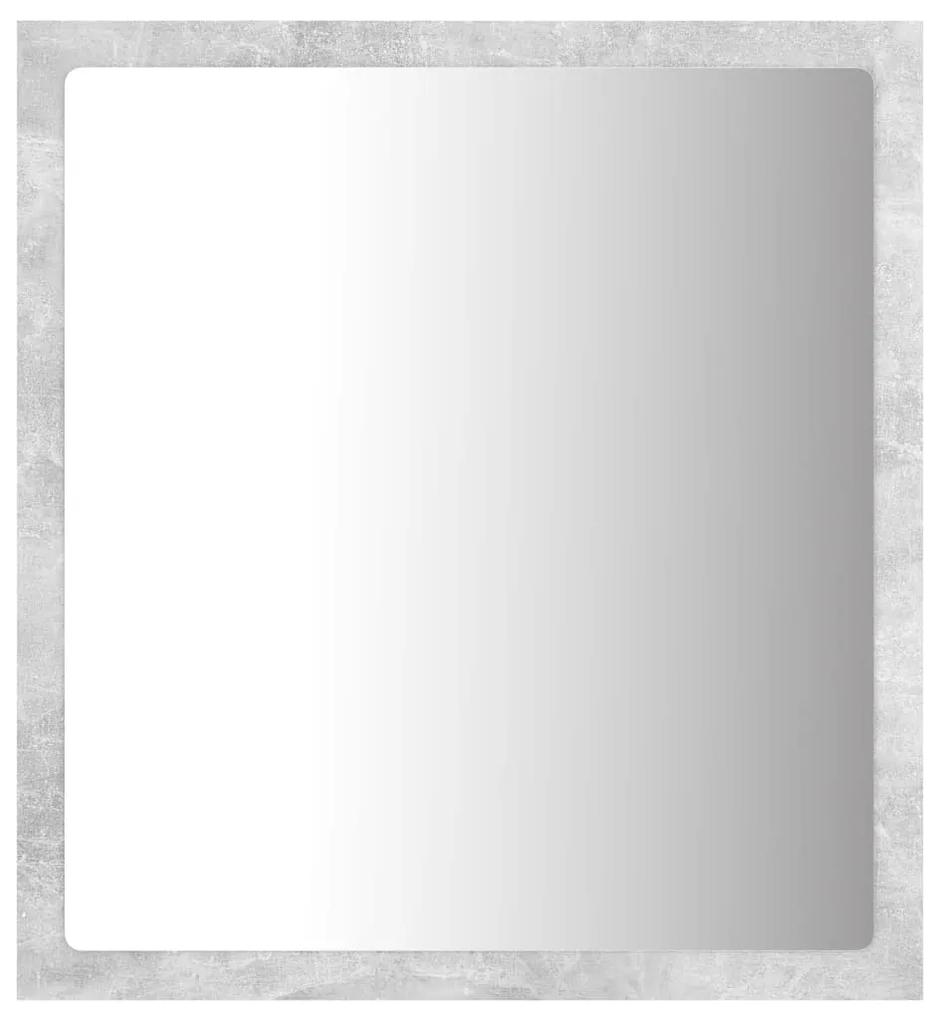 Specchio da Bagno a LED Grigio 40x8,5x37 cm in Acrilico