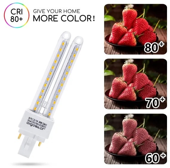 Lampadina LED G24D-3/11W/230V 3000K - Aigostar