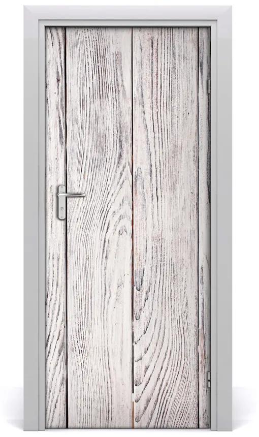 Adesivo per porta interna Muro di legno 75x205 cm