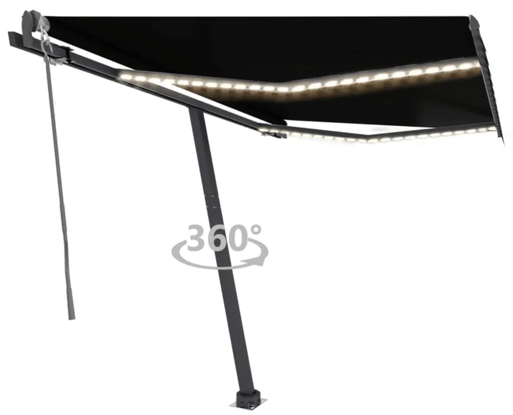 Tenda Automatica Con Sensore Vento E Led 300x250 Cm Antracite /
