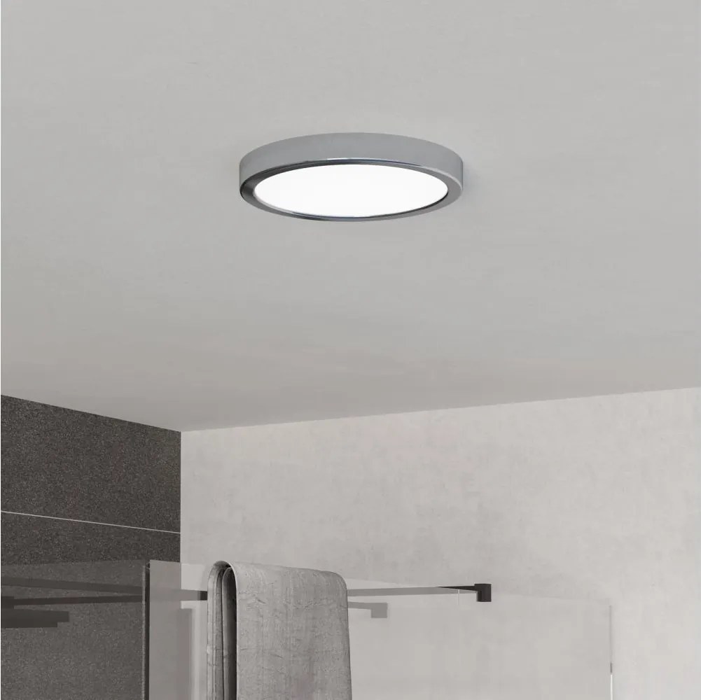 Eglo 901763 - Plafoniera da bagno LED FUEVA LED/11,5W/230V Ø21,1cm IP44 cromo