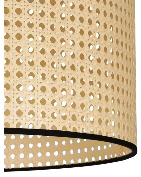 Duolla - Lampadario a plafone ROLLER RATTAN 1xE27/15W/230V diametro 45 cm beige/nero