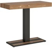 Consolle allungabile 90x40/190 cm Capital Small telaio Antracite - Abete Tinto