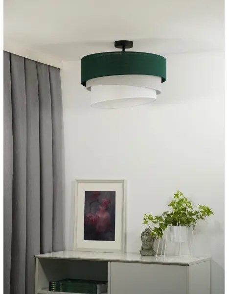 Duolla - Lampadario a plafone TRIO 1xE27/15W/230V diametro 45 cm verde/grigio/bianco