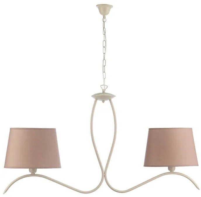 Lampadario Country charm Zen paralume bianco 2x E27