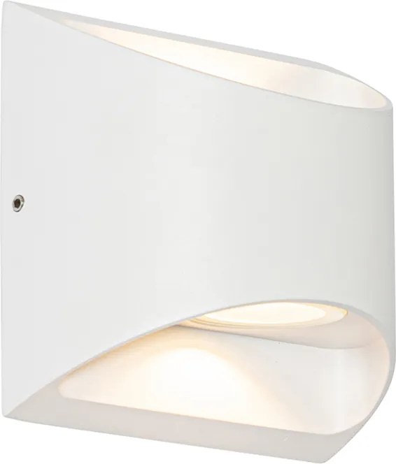 Lampada da parete per esterni moderna bianca incl. LED 2 luci IP54 - Mal
