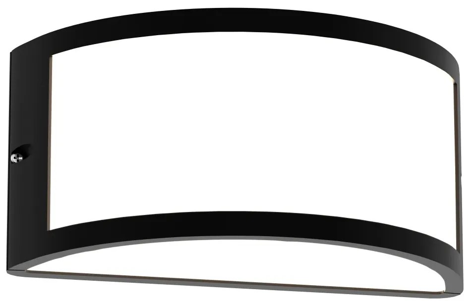 Applique Moon Design E27 Curva per Esterni IP65 - Nera Base E27
