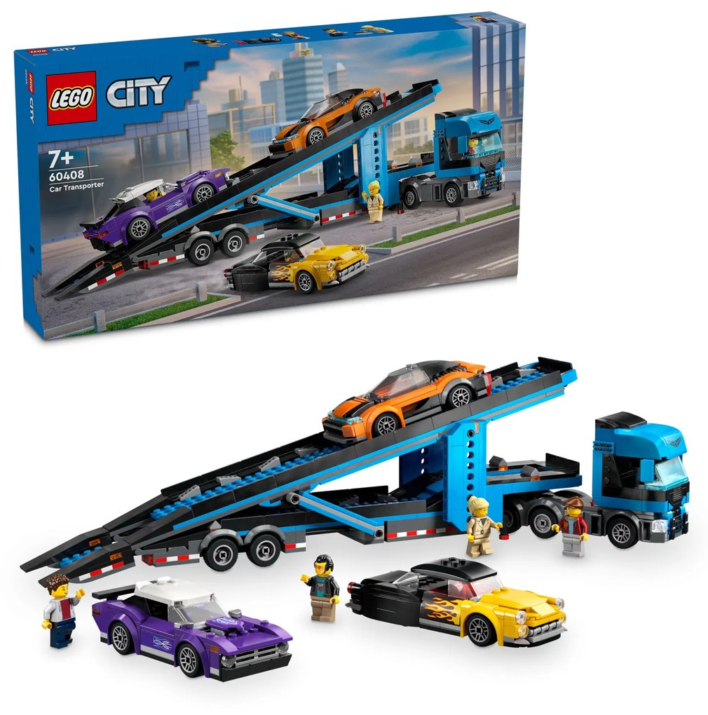 Camion trasportatore con auto sportive Lego City