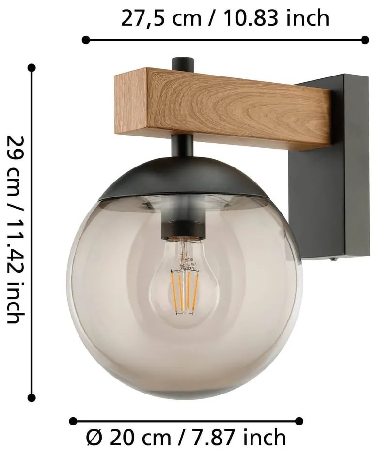 Illuminazione esterna LED da parete (altezza 29 cm) BUFALATA - EGLO