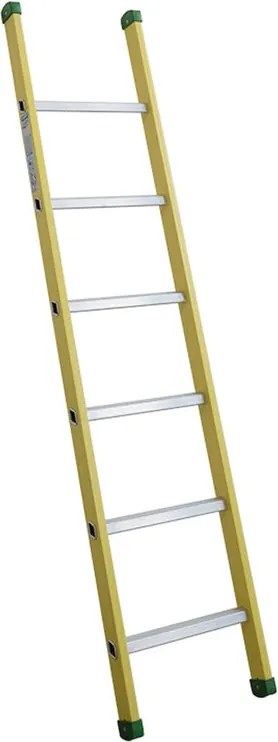 Scala FACAL Vetroprima Singola in fibra di vetro 6 gradini portata massima 150 kg EN 131 per lavori fino a 3.1 m