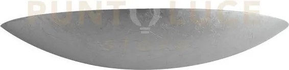 Applique a parete livigno foglia argento 2 luci attacco g9 39x11x6cm