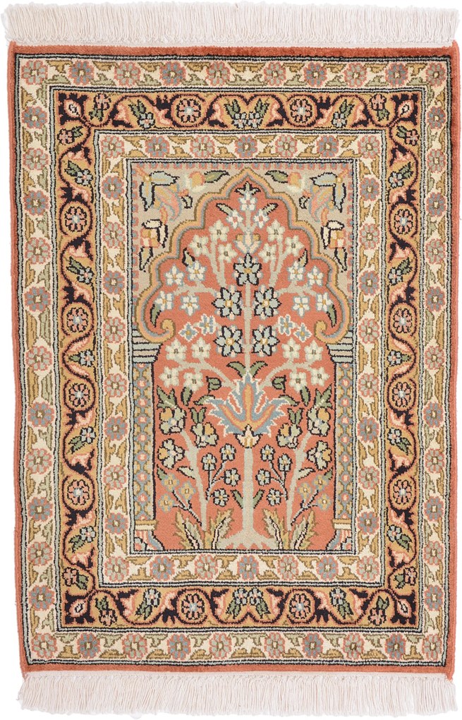 Cashmere Silk Tappeto orientale 50x60 (Indian) Annodato A Mano