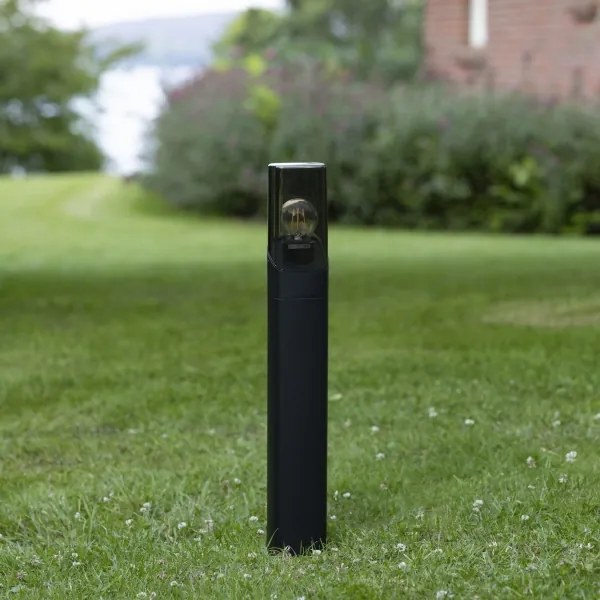 Brilliant - Lampada da esterno MINOU 1xE27/10W/230V 60 cm IP44 nero/fumé